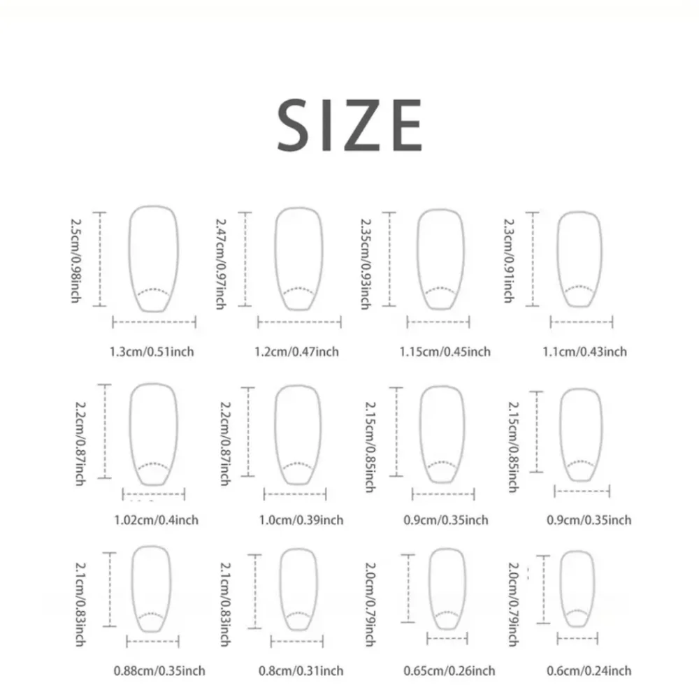 24 Pieces Fake Press On Nails
